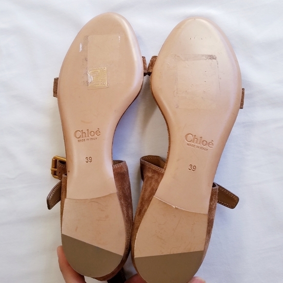 Chloe | Tan Suede Strap sandals 39 - Picture 7 of 12